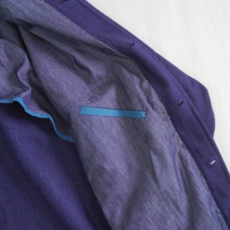 ＊ユニセックス＊ SLOWHANDS × Rabbit Hutch -スローハンズ- Rabbit Hutch別注 STORE COAT / COVERALL ウールメルトン／ネイビー