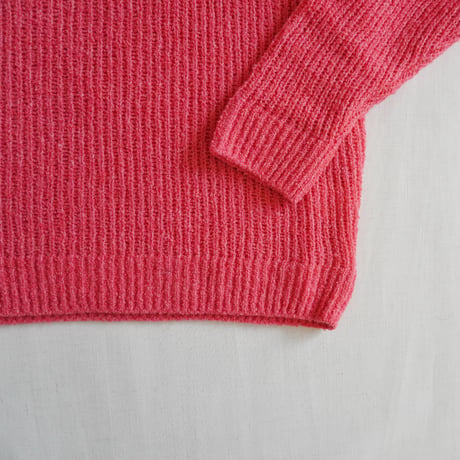 ＊ユニセックス＊ eyya boucle utility crew knit ／ピンク
