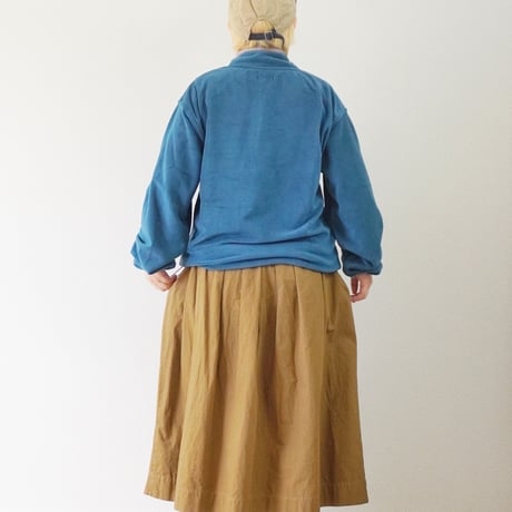 ＊ユニセックス＊modem design-モデムデザイン- fleece snap pullover（ブルー）