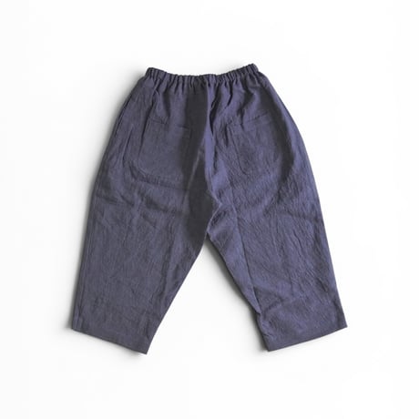 3色＊レディース＊Linen ya-リネンヤ-リネン 8分丈 ヨークワイドパンツ