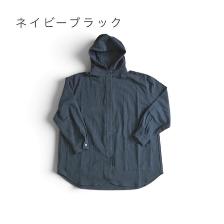 レディース＊ASCOT by yim-アスコット バイ イム-コットンリネン フーデッドシャツジャケット