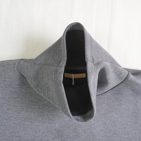 2色＊ユニセックス＊LA MOND-ラモンド-DOUBLE AIR KNIT HIGH NECK SWEAT/LM-C-211-DT