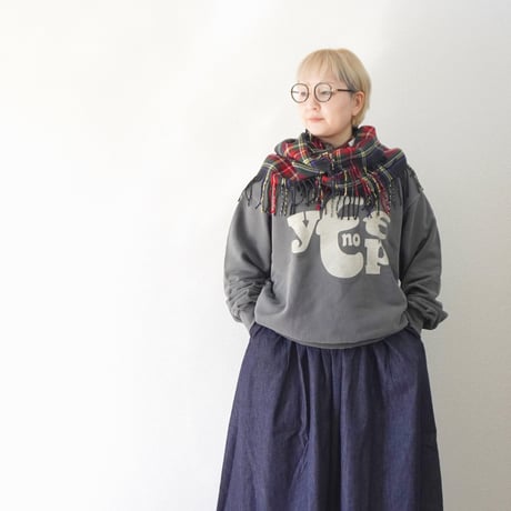 3色goods＊ ISLAND KNIT WORKS-アイランドニットワークス-チェック柄フリンジスヌード