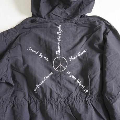 ＊ユニセックス＊[THRIFTY LOOK] DOODLE SNOW PARKA / BLACK
