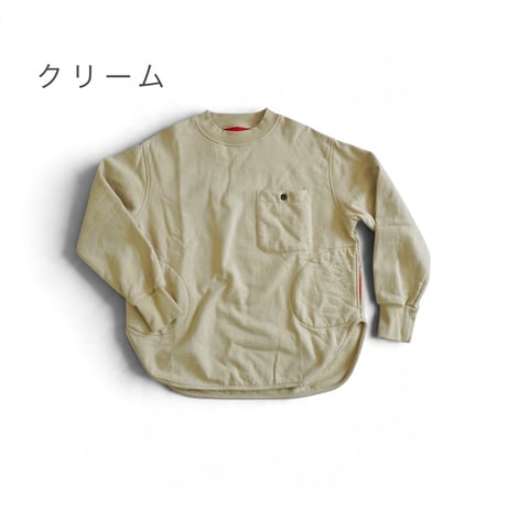 ＊ユニセックス＊ SLOWHANDS -スローハンズ- オーガニックコットン 胸ポケットスウェットシャツ
