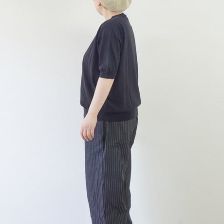 ３色＊レディース＊Linen ya by as it is.-リネンヤ- コットンクルーネック半袖ニット