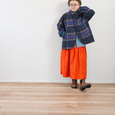 ＊ユニセックス＊ SLOWHANDS -スローハンズ- Wool Check Shawl 3B Jacket ／ネイビー