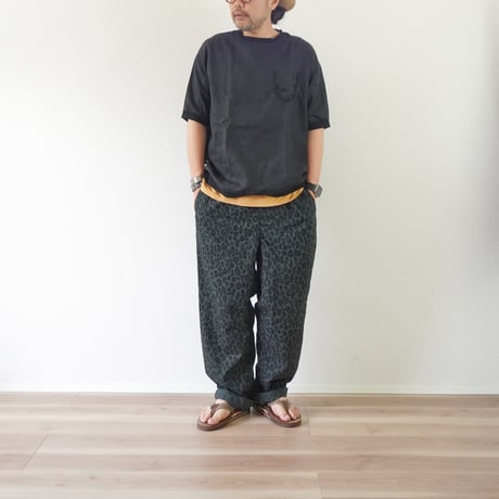 ３色＊ユニセックス＊TIGRE BROCANTE-ティグルブロカンテ-コットンナイロンレオパードタゴサクロングパンツ