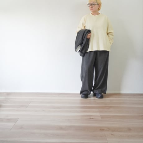 ＊レディース＊prit-プリット-  30/2ツイルストレッチ裏起毛 ワイドパンツ／P70732