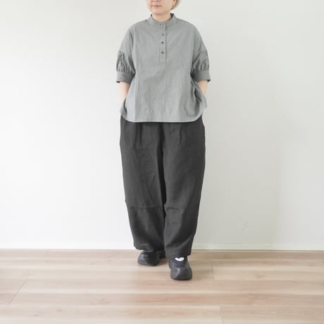 2色＊レディース＊Linen ya-リネンヤ-リネン タックワイドパンツ