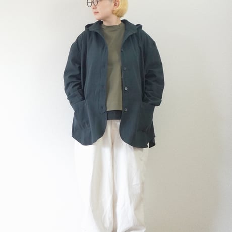 レディース＊ASCOT by yim-アスコット バイ イム-コットンリネン フーデッドシャツジャケット