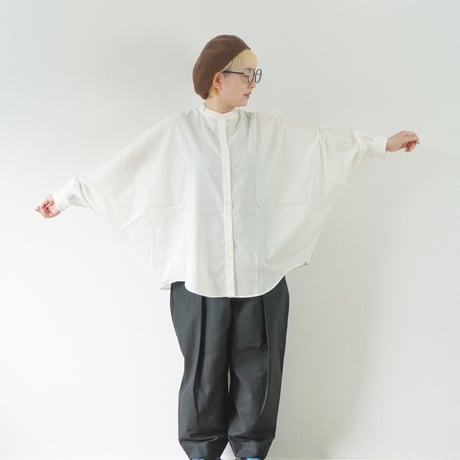 レディース＊結 -yui-（ゆい） ポンチョブラウス COTTON LAWN SILKY SOFT/YPBL-002/オフホワイト