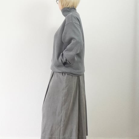 2色＊ユニセックス＊LA MOND-ラモンド-DOUBLE AIR KNIT HIGH NECK SWEAT/LM-C-211-DT