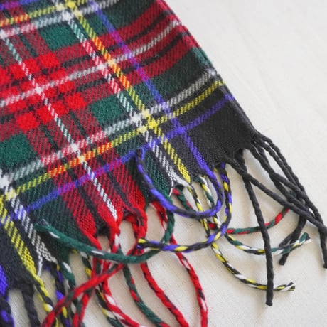 3色goods＊ ISLAND KNIT WORKS-アイランドニットワークス-チェック柄フリンジスヌード