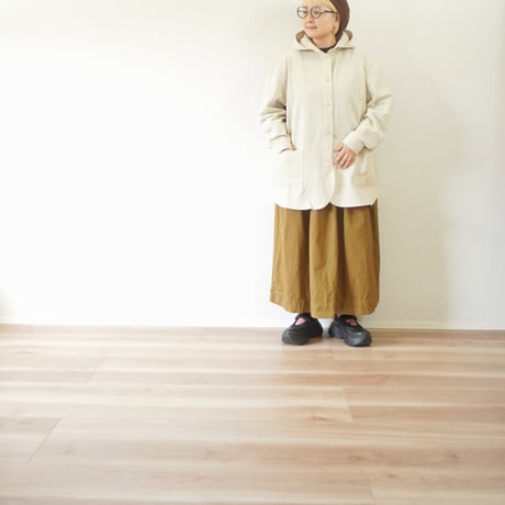 レディース＊ASCOT by yim-アスコット バイ イム-コットンリネン フーデッドシャツジャケット