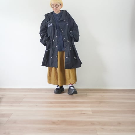 ＊ユニセックス＊[THRIFTY LOOK] DOODLE SNOW PARKA / BLACK