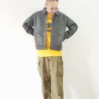 ＊ユニセックス＊YOUSED-ユーズド-LEATHER SPORTS JACKET リメイクレザージャケット / ブラック