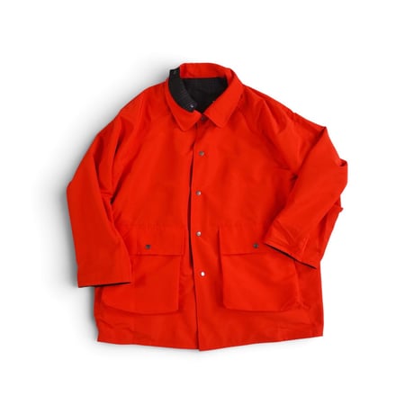 ＊ユニセックス＊ Kelen -ケレン- リバーシブルチェックコート［MAX］ ブラウンチェック×オレンジ