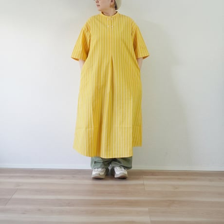 ２色＊ASCOT-アスコット-Rabbit Hutchお願いシリーズ ストライプ ５部袖ドレスワンピース