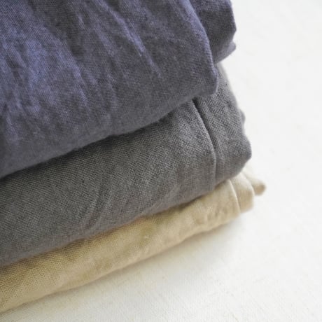 3色＊レディース＊Linen ya-リネンヤ-リネン 8分丈 ヨークワイドパンツ