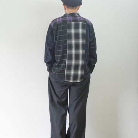 ＊ユニセックス＊DAN RIVER-ダンリバー- WORN OUT PANEL CHECK FLANNEL SHIRT