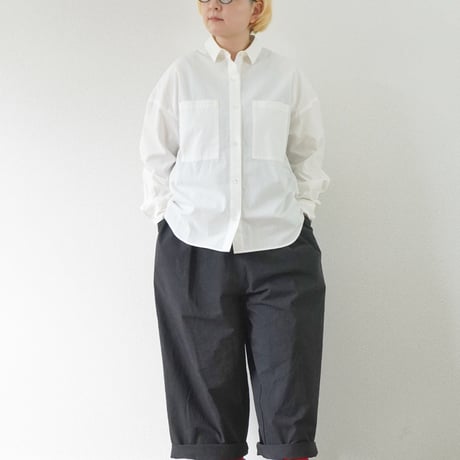 2色＊レディース＊Linen ya-リネンヤ-スモールカラーブラウス