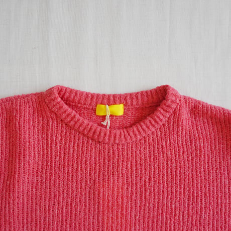 ＊ユニセックス＊ eyya boucle utility crew knit ／ピンク