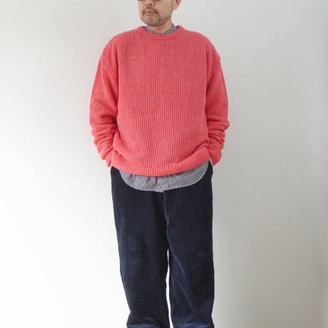 ＊ユニセックス＊ eyya boucle utility crew knit ／ピンク
