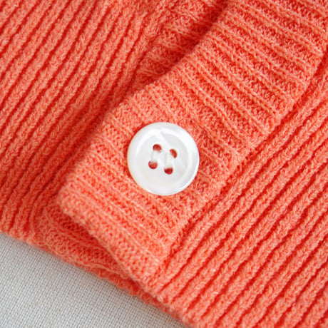 ユニセックス＊eyya-エイヤ-cotton boucle yarn cardigan / フラミンゴ