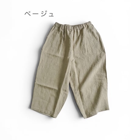 2色＊レディース＊Linen ya-リネンヤ-リネン タックワイドパンツ