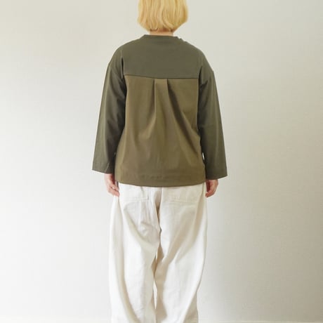 レディース＊ASCOT by yim-アスコット バイ イム-ミリタリーポケット 切り替えプルオーバー