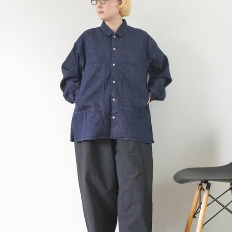 ユニセックス＊pétrole-ペトロール- by amne-アンヌ- 8DENIM farm shirts / Indigo /amn-SH-060