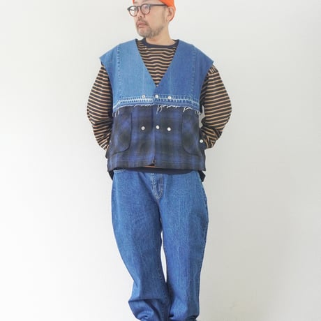 ユニセックス＊masterkeyt-マスターキー-CLOAK-VEST / #BLU