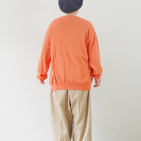 ユニセックス＊eyya-エイヤ-cotton boucle yarn cardigan / フラミンゴ