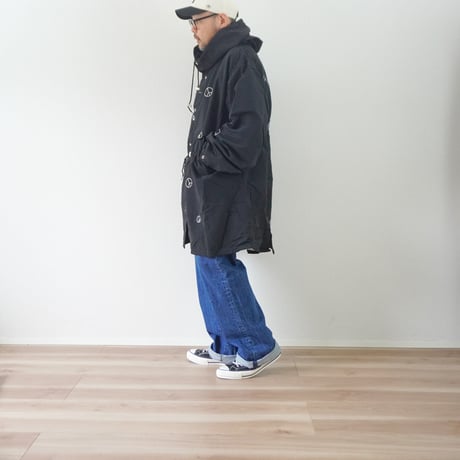 ＊ユニセックス＊[THRIFTY LOOK] DOODLE SNOW PARKA / BLACK
