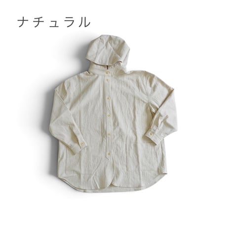 レディース＊ASCOT by yim-アスコット バイ イム-コットンリネン フーデッドシャツジャケット