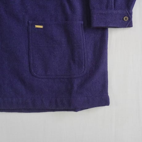 ＊ユニセックス＊ SLOWHANDS × Rabbit Hutch -スローハンズ- Rabbit Hutch別注 STORE COAT / COVERALL ウールメルトン／ネイビー
