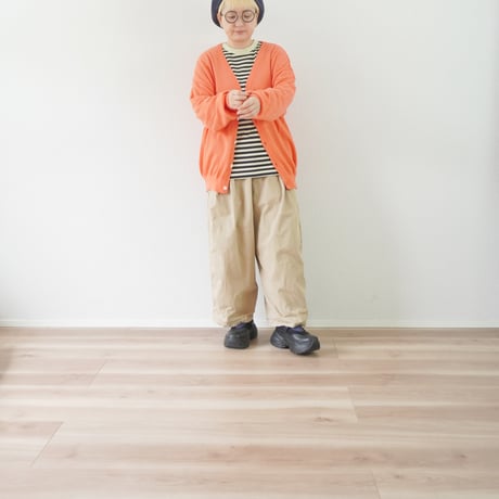 ユニセックス＊eyya-エイヤ-cotton boucle yarn cardigan / フラミンゴ