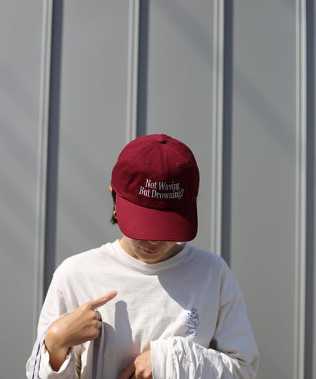 ニューカラー追加 !! 【REALTEMPO ORIGINAL】 コットンウォッシュドキャップ "Not Waving But Drowning?" (ユニセックス)
