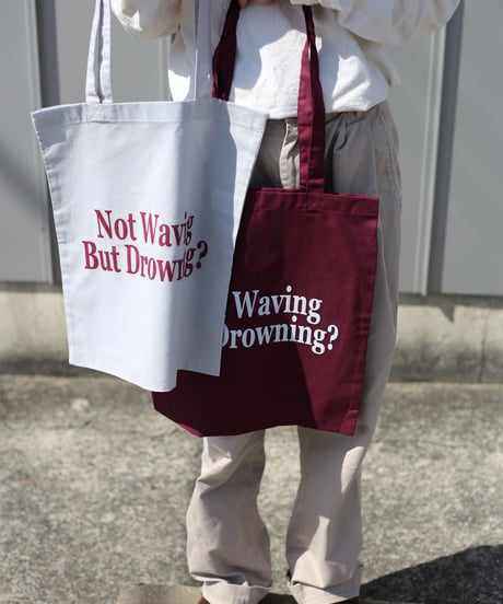 【ORIGINAL】 REAL TEMPO / "Not Waving But Drowning?" 4.1 oz ライトウェイトトートバッグ
