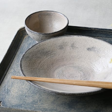 小澤基晴 /粉引飯椀 Φ100　OZ-22