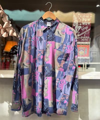 pink & purple crazy pattern shirt