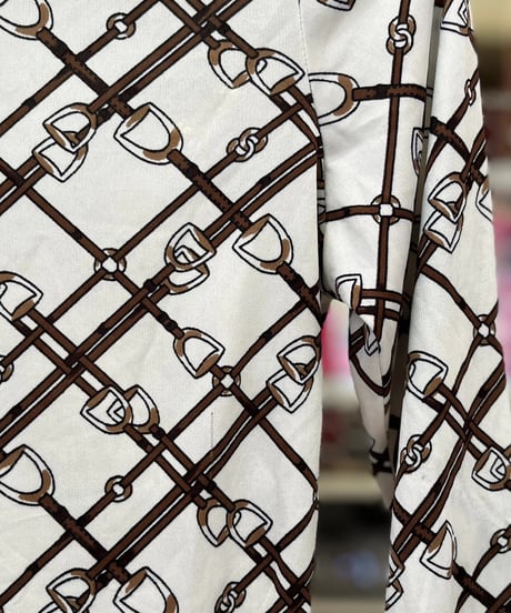 belt pattern long turtle top
