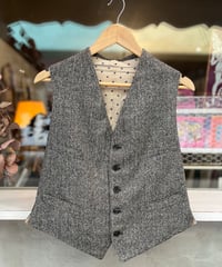 30's cinch back greystripe vest