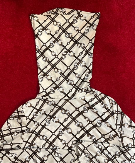 belt pattern long turtle top