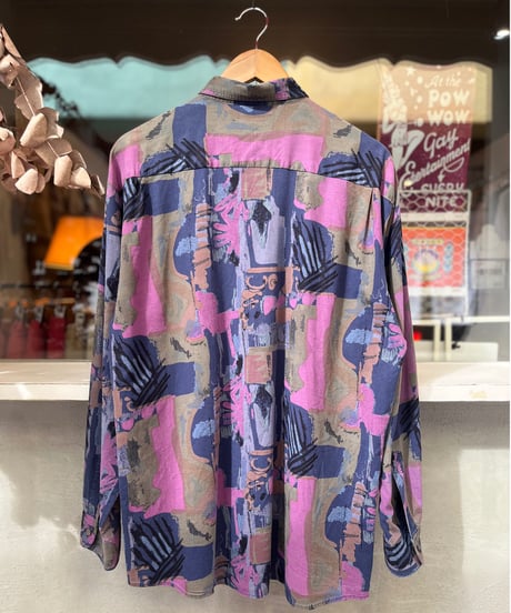 pink & purple crazy pattern shirt