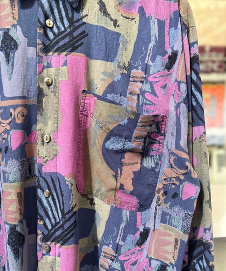 pink & purple crazy pattern shirt