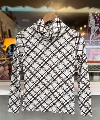 belt pattern long turtle top