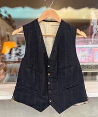 40's cinch back stripe vest