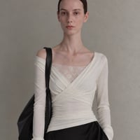 予約販売　Lace Detail Wrap Top